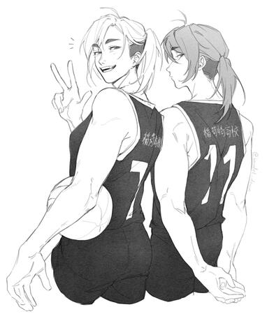 monotone half body +1 add chara